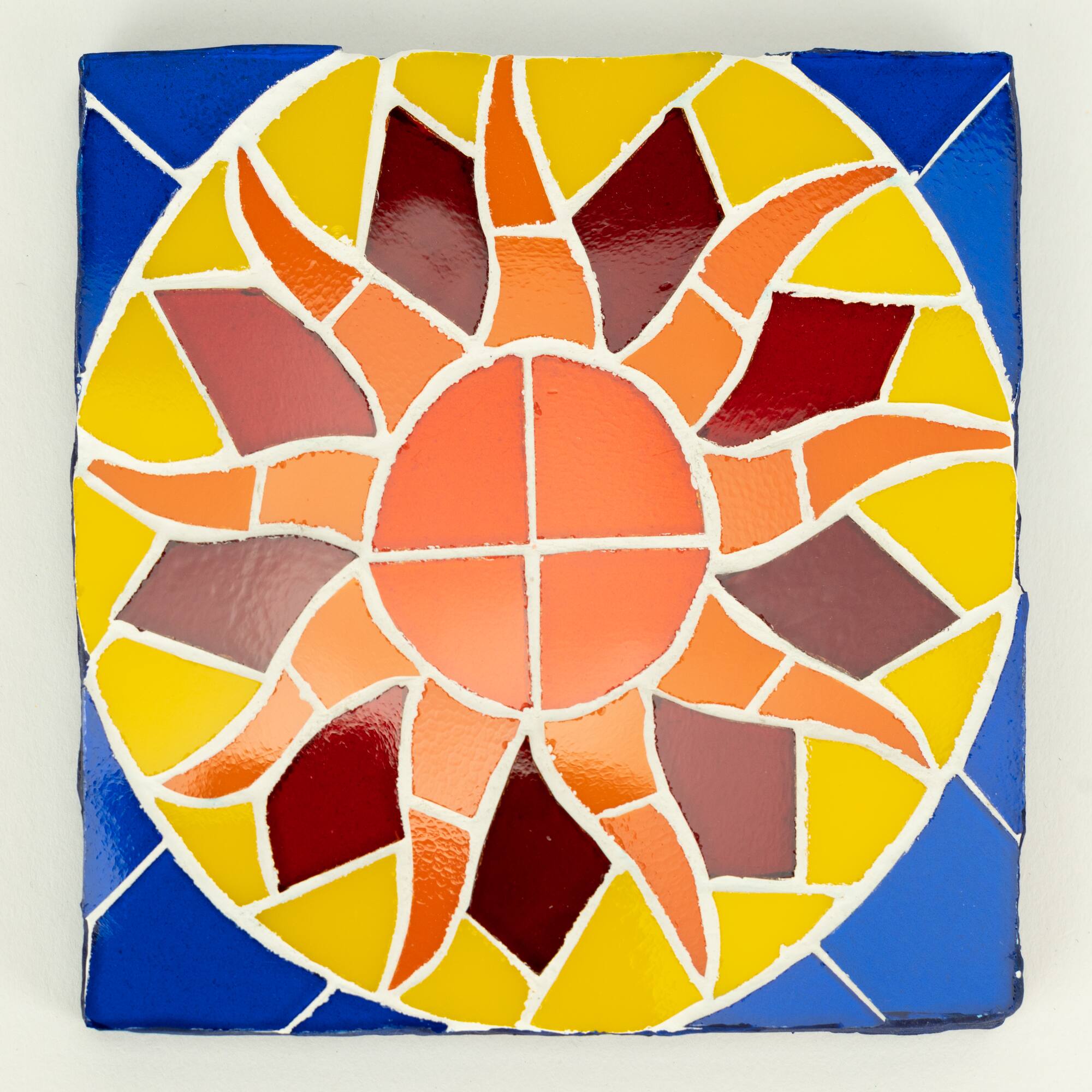 Small Transparent Mosaic Stained Glass Squares, 8oz.